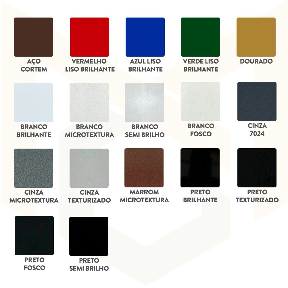 Cores Pintura Eletrostatica Mannos Collor